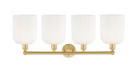 Four Light Bath Vanity by Innovations - Edison Collection, Satin Gold Finish - 616-4W-SG-G559-8GWH