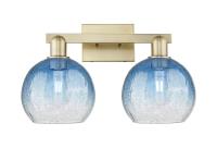 Two Light Bath Vanity by Innovations - Arcadia Collection, Antique Brass Finish - 716-2W-AB-G483-8SB