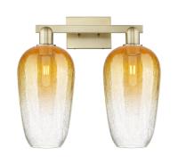 Two Light Bath Vanity by Innovations - Arcadia Collection, Antique Brass Finish - 716-2W-AB-G484-7AM