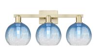 Three Light Bath Vanity by Innovations - Arcadia Collection, Antique Brass Finish - 716-3W-AB-G483-8SB
