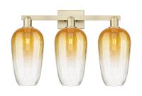 Three Light Bath Vanity by Innovations - Arcadia Collection, Antique Brass Finish - 716-3W-AB-G484-7AM