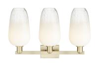 Three Light Bath Vanity by Innovations - Arcadia Collection, Antique Brass Finish - 716-3W-AB-G484-7OP