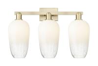 Three Light Bath Vanity by Innovations - Arcadia Collection, Antique Brass Finish - 716-3W-AB-G484-7OP