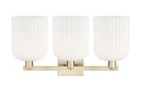 Three Light Bath Vanity by Innovations - Arcadia Collection, Antique Brass Finish - 716-3W-AB-G559-8GWH