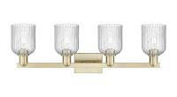 Four Light Bath Vanity by Innovations - Arcadia Collection, Antique Brass Finish - 716-4W-AB-G559-5SDY