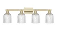 Four Light Bath Vanity by Innovations - Arcadia Collection, Antique Brass Finish - 716-4W-AB-G559-5SDY