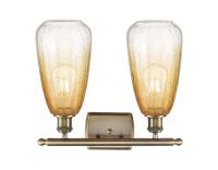 Two Light Bath Vanity by Innovations - Ballston Collection, Antique Brass Finish - 516-2W-AB-G480-6AM