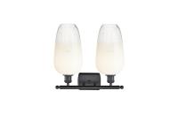Two Light Bath Vanity by Innovations - Ballston Collection, Matte Black Finish - 516-2W-BK-G484-7OP