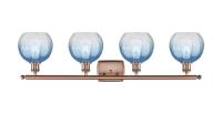 Four Light Bath Vanity by Innovations - Ballston Collection, Antique Copper Finish - 516-4W-AC-G483-8SB