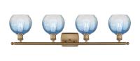 Four Light Bath Vanity by Innovations - Ballston Collection, Brushed Brass Finish - 516-4W-BB-G483-8SB
