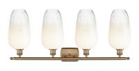 Four Light Bath Vanity by Innovations - Ballston Collection, Brushed Brass Finish - 516-4W-BB-G484-7OP