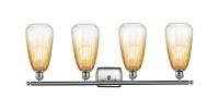 Four Light Bath Vanity by Innovations - Ballston Collection, Brushed Satin Nickel Finish - 516-4W-SN-G480-6AM