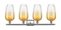 Four Light Bath Vanity by Innovations - Ballston Collection, Brushed Satin Nickel Finish - 516-4W-SN-G484-7AM