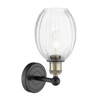 One Light Wall Sconce by Innovations - Edison Collection, Black Antique Brass Finish - 616-1W-BAB-G459-6CL