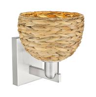 One Light Wall Sconce by Innovations - Arcadia Collection, Brushed Satin Nickel Finish - 716-1W-SN-RBD-8-NAT
