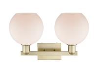 Two Light Bath Vanity by Innovations - Arcadia Collection, Antique Brass Finish - 716-2W-AB-G121-8