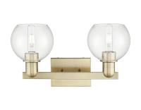 Two Light Bath Vanity by Innovations - Arcadia Collection, Antique Brass Finish - 716-2W-AB-G122-6
