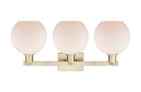 Three Light Bath Vanity by Innovations - Arcadia Collection, Antique Brass Finish - 716-3W-AB-G121-8