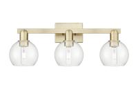 Three Light Bath Vanity by Innovations - Arcadia Collection, Antique Brass Finish - 716-3W-AB-G122-6