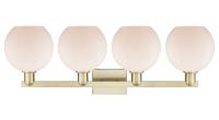 Four Light Bath Vanity by Innovations - Arcadia Collection, Antique Brass Finish - 716-4W-AB-G121-8