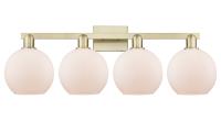 Four Light Bath Vanity by Innovations - Arcadia Collection, Antique Brass Finish - 716-4W-AB-G121-8