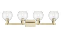 Four Light Bath Vanity by Innovations - Arcadia Collection, Antique Brass Finish - 716-4W-AB-G122-6