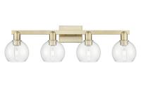 Four Light Bath Vanity by Innovations - Arcadia Collection, Antique Brass Finish - 716-4W-AB-G122-6