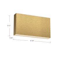 LED Wall Sconce by Kuzco Lighting - Mica Collection, Brushed Gold Finish - AT6610-BG-UNV