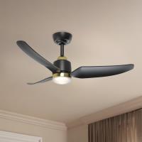 42" Ceiling Fan by Kuzco Lighting - Hugo Collection, Brushed Gold/Matte Black Finish - CF72942-BG/MB-5CCT