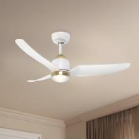 42" Ceiling Fan by Kuzco Lighting - Hugo Collection, Brushed Gold/Matte White Finish - CF72942-BG/WH-5CCT