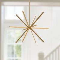 LED Chandelier by Kuzco Lighting - Sirius Collection, Brushed Gold Finish - CH14356-BG-UNV