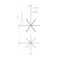 LED Chandelier by Kuzco Lighting - Sirius Collection, Black Finish - CH14356-BK-UNV