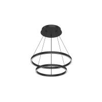 LED Chandelier by Kuzco Lighting - Cerchio Collection, Black Finish - CH87224-BK-UNV-010