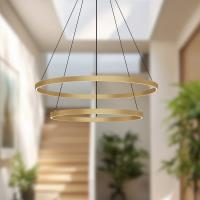 LED Chandelier by Kuzco Lighting - Cerchio Collection, Brushed Gold Finish - CH87832-BG-UNV-010
