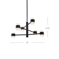 LED Outdoor Pendant by Kuzco Lighting - Copenhagen Collection, Black Finish - EP48224-BK-UNV