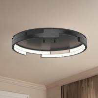 LED Flush Mount by Kuzco Lighting - Anello Minor Collection, Black Finish - FM52719-BK-UNV-010