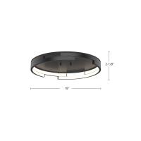 LED Flush Mount by Kuzco Lighting - Anello Minor Collection, Black Finish - FM52719-BK-UNV-010