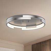 LED Flush Mount by Kuzco Lighting - Anello Minor Collection, Brushed Nickel Finish - FM52719-BN-UNV-010