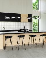 LED Linear Pendant by Kuzco Lighting - Hilo Collection, Black Finish - LP28543-BK-UNV
