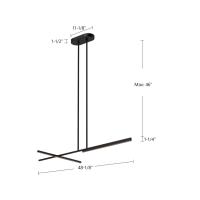 LED Linear Pendant by Kuzco Lighting - Shift Collection, Black Finish - LP28748-BK-UNV
