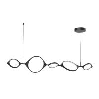 LED Linear Pendant by Kuzco Lighting - Serif Collection, Black Finish - LP84457-BK-UNV