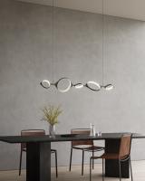 LED Linear Pendant by Kuzco Lighting - Serif Collection, Black Finish - LP84457-BK-UNV