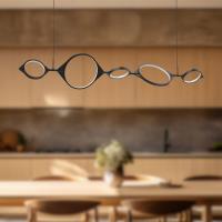 LED Linear Pendant by Kuzco Lighting - Serif Collection, Black Finish - LP84457-BK-UNV