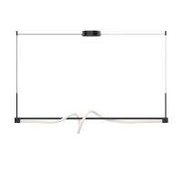 LED Linear Pendant by Kuzco Lighting - Cursive Collection, Black Finish - LP95354-BK-UNV