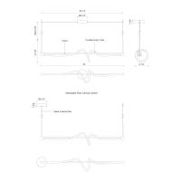 LED Linear Pendant by Kuzco Lighting - Cursive Collection, Black Finish - LP95354-BK-UNV
