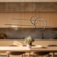 LED Pendant by Kuzco Lighting - Chute Calypso Collection, Black Finish - MP14956-BK-UNV-010