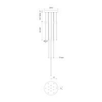 LED Pendant by Kuzco Lighting - Motif Collection, Brushed Gold Finish - MP75121-BG-UNV-010