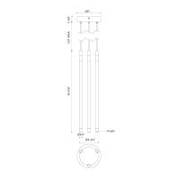 LED Pendant by Kuzco Lighting - Motif Collection, Black Finish - MP75221-BK-UNV