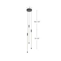 LED Pendant by Kuzco Lighting - Motif Collection, Black Finish - MP75221-BK-UNV