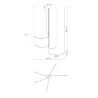 LED Pendant by Kuzco Lighting - Talis Collection, Brushed Nickel Finish - MP89570-BN-UNV